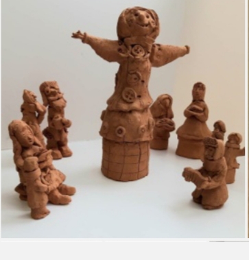 Масленица. Коллективная работа из керамики