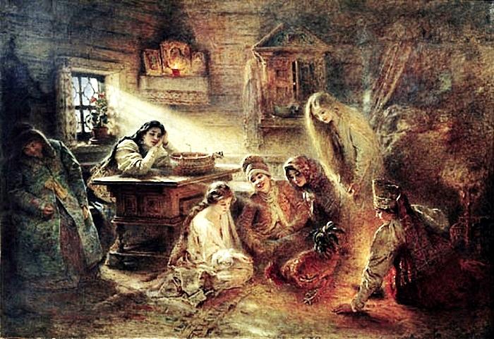 Маковский «Святочные гадания»